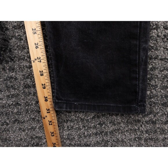 Levis 502 Jeans Mens 32x32 Actual 33x31 Black Tapered Fit Stretch Denim Preppy - Picture 10 of 15
